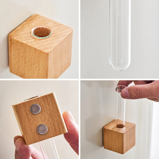 Magnetisk Blomvas i Trä™